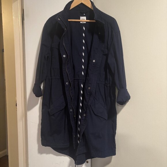 GAP NAVY LONG UTILITY FIELD JACKET WOMEN COAT SIZE Medium - Picture 10 of 16